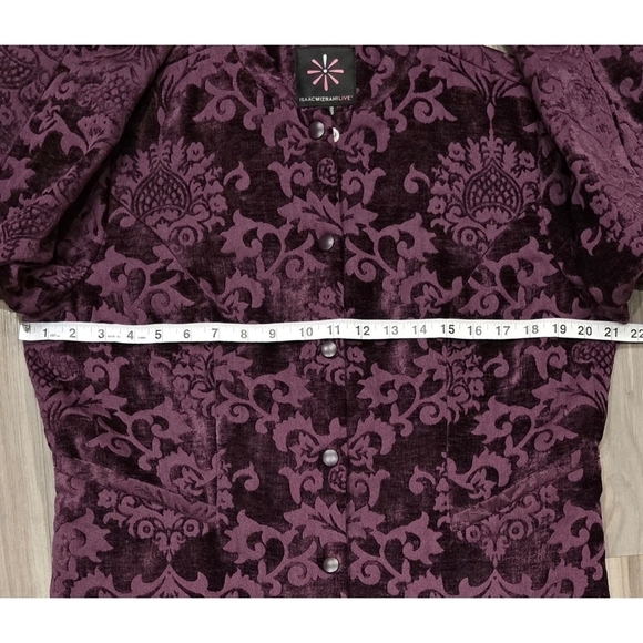 Isaac Mizrahi Live! Velvet Scroll Jaquard Jacket size 10 - Picture 9 of 14